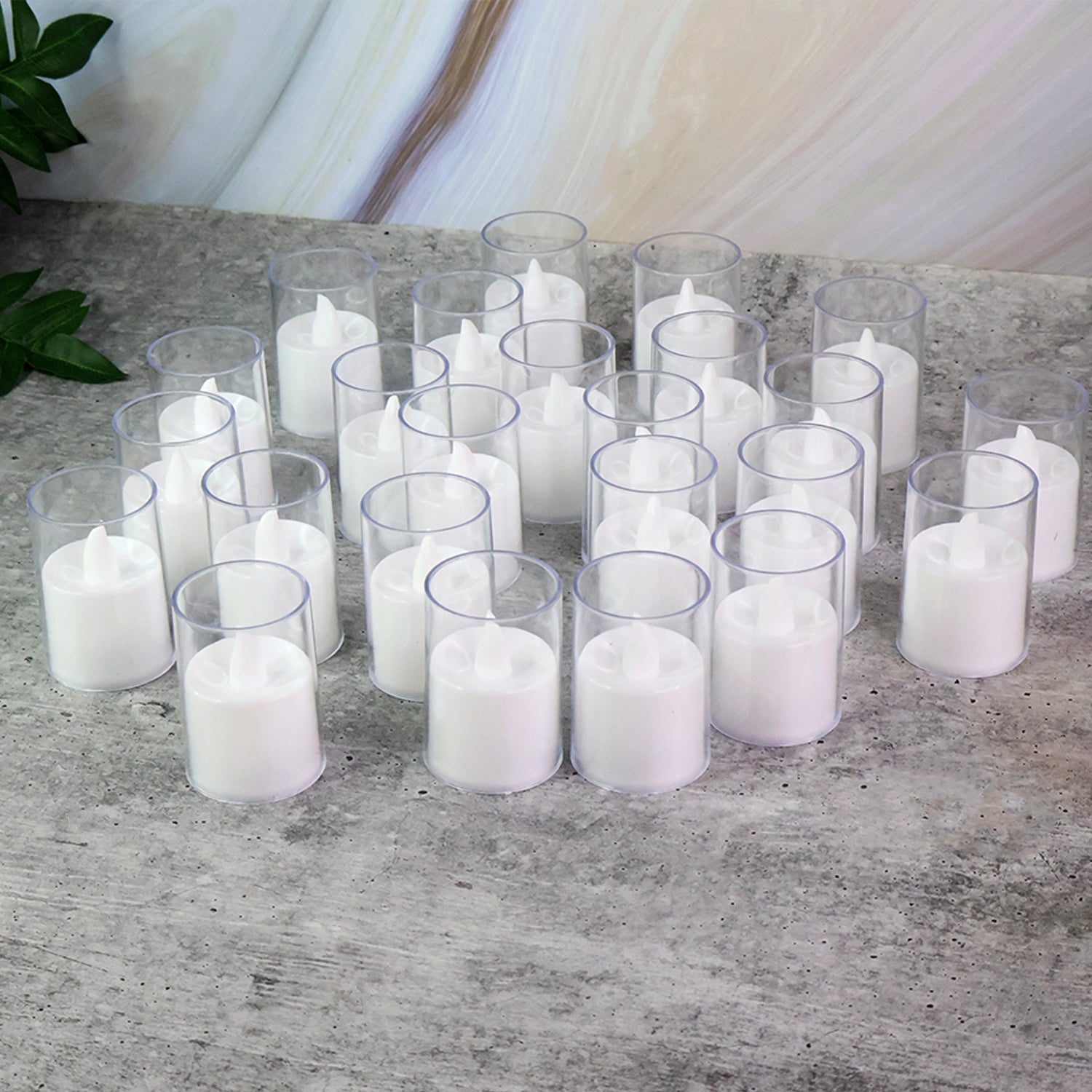 Smokeless LED Tealight Candles (24 Pc) Smokeless LED Tealight Candles (24 Pc)